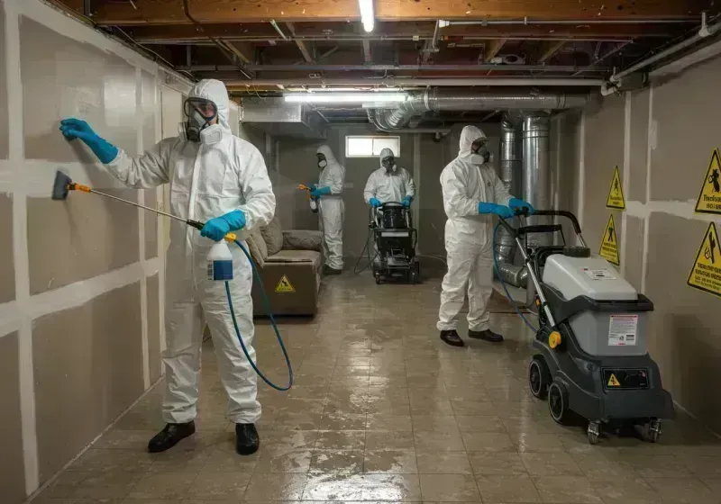 Basement Moisture Removal and Structural Drying process in West Buechel, KY